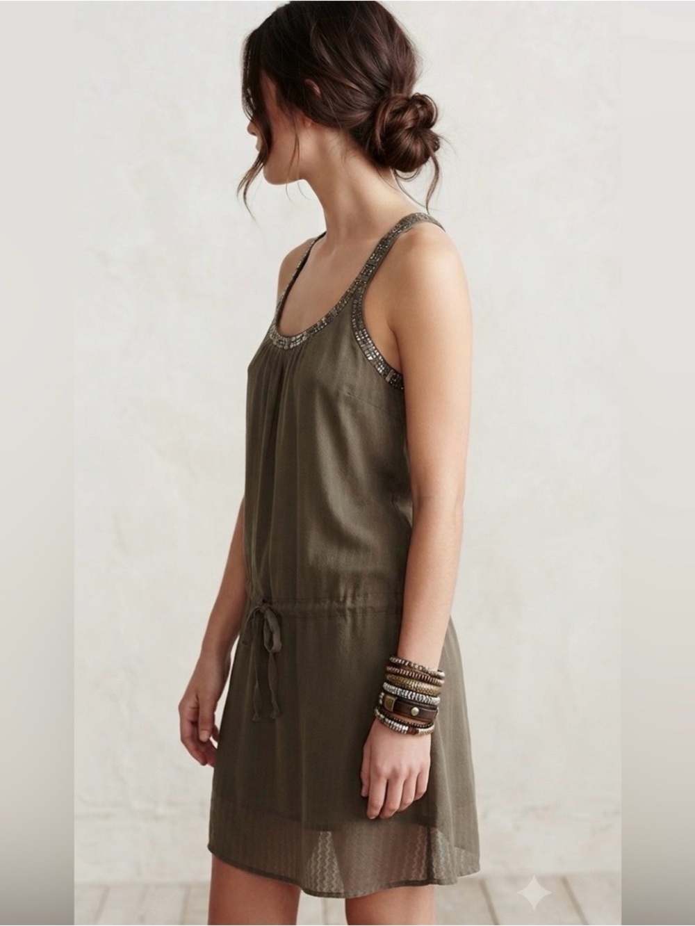 NWT Free People Beaded Tank Mini Dress Size 6